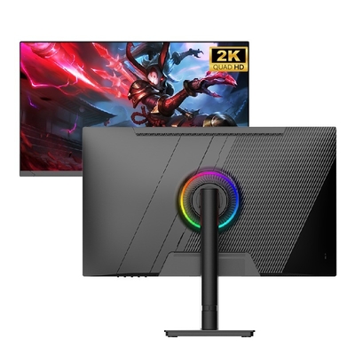 Flat Screen PC Gaming Monitor 27 Inches Multi Interface With Height Adjustable Bracket