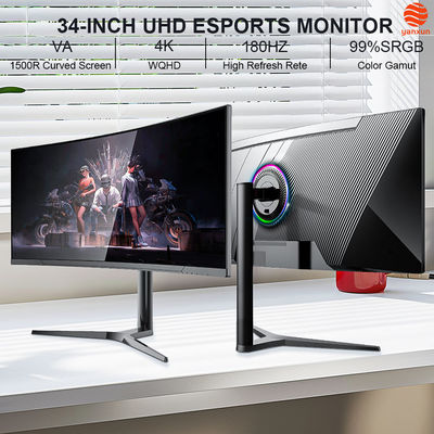 Bon prix Moniteur de jeu à large écran de 34 pouces 1500R à vitesse de courbe 144 Hz 165 Hz 180 Hz avec support réglable en ligne