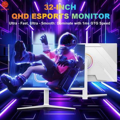 quality 32 Inch QHD Gaming Monitor Adjustable Height Eye Care IPS Panel Ultrawide Monitor factory