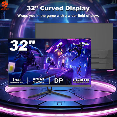 Bon prix 1440P 32 pouces Moniteur de jeu 3000R IPS Panel QHD Résolution Moniteur PC courbé en ligne