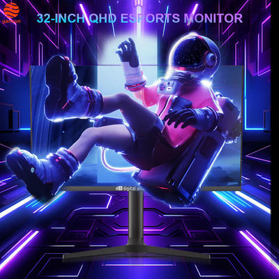 Bon prix OEM Moniteur QHD 32 pouces avec support réglable Moniteur de jeu d'éclairage RGB dynamique en ligne