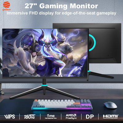 Good price OEM Logo Eye Care 180Hz 27 Inch Gaming Monitor QHD UHD Resolution 99% SRGB Color online