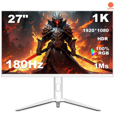 Good price Fixed bracket 27 inch 3840x2160 180Hz IPS gaming monitor 5ms GTG 99 percent sRGB FreeSync compatible eye care mode white online