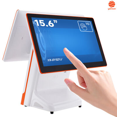 Bom preço Máquina POS Touch de 15,6” com 10 pontos de toque Windows 11 Pro/Android 11, Core i5/2GB RAM, 128GB/32GB de armazenamento, conectividade multi-portas para varejo e hospitalidade on-line