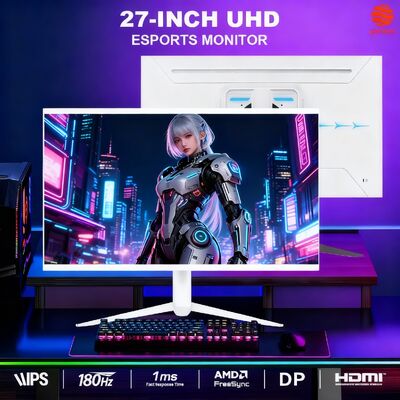 Bon prix Moniteur de jeu Full HD 27" avec rétroéclairage annulaire RVB | Taux de rafraîchissement de 240 Hz, temps de réponse de 1 ms, 99 % sRGB, FreeSync et protection des yeux en ligne