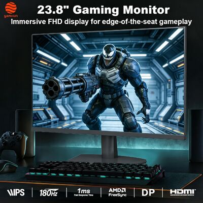 Buen precio Monitor de juegos de 24 pulgadas y 180 Hz con iluminación RGB, 99% sRGB, color negro en línea