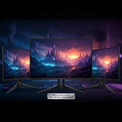 Bon prix 400 Cd/m2 Luminosité Moniteurs LED de jeu avec gamme de couleurs large 99 pour cent SRGB offrant des couleurs vives pour le jeu en ligne