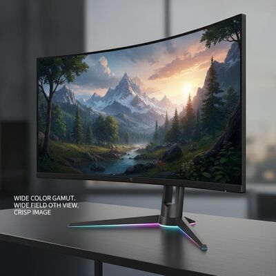 Καλή τιμή 99 τοις εκατό SRGB Wide Color Gamut 34 ιντσών Curved PC Gaming Monitor παρέχοντας ευρύ πεδίο θέσης και καθαρή εικόνα για επαγγελματία σε απευθείας σύνδεση
